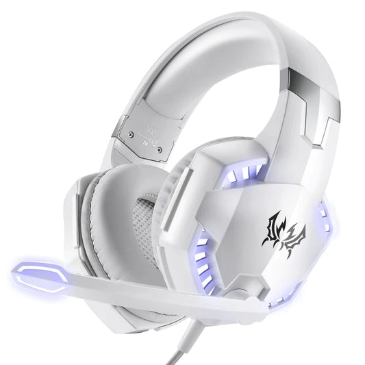 Casque Gaming PC Over-Ear avec Micro et LED – Basses Profondes, 2,2 m