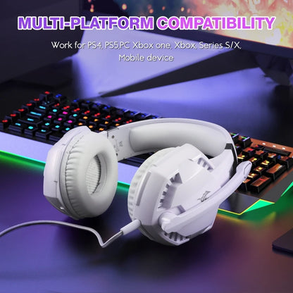 Casque Gaming PC Over-Ear avec Micro et LED – Basses Profondes, 2,2 m