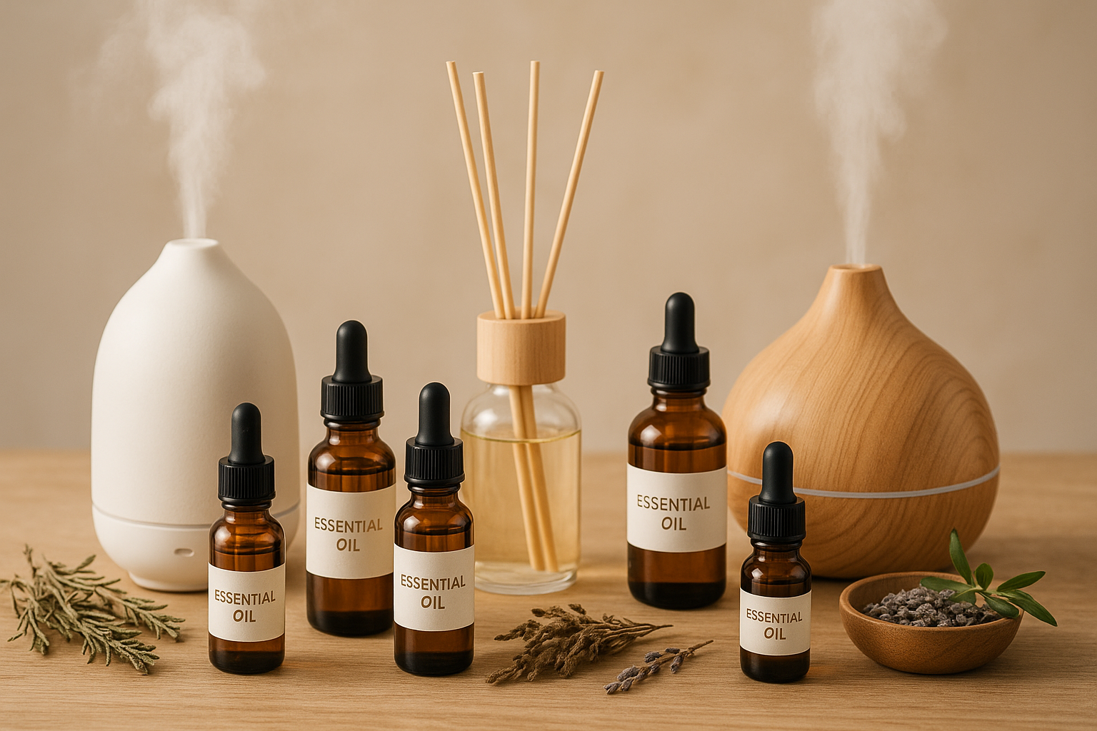 toute mes huile essentiel et diffuseur d'huile essentiel